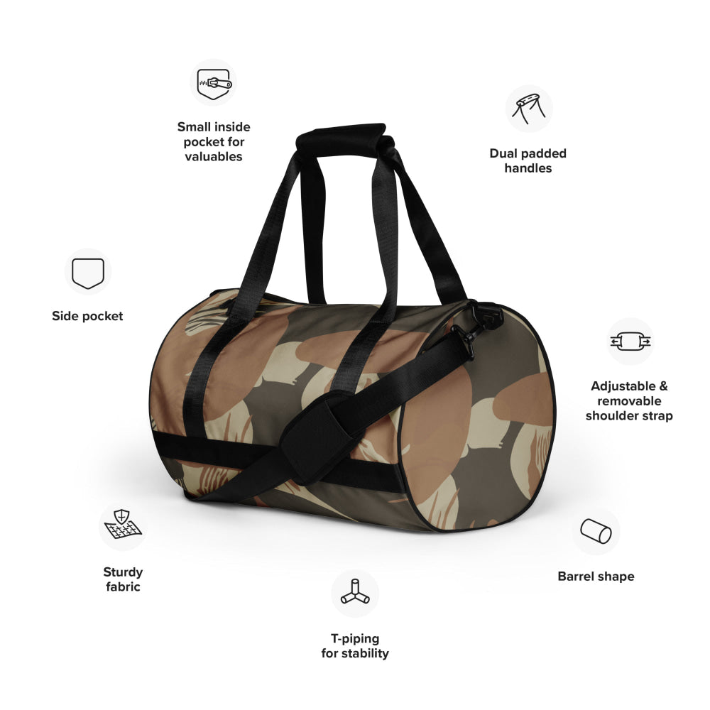 Rhodesian Brushstroke Brown CAMO gym bag - Gym Bag