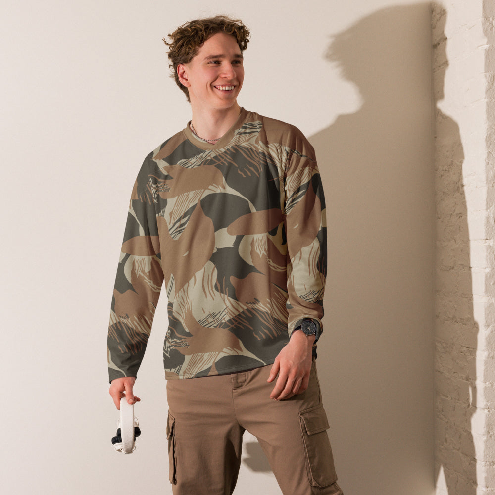 Rhodesian Brushstroke Brown CAMO hockey fan jersey - Unisex Hockey Fan Jersey