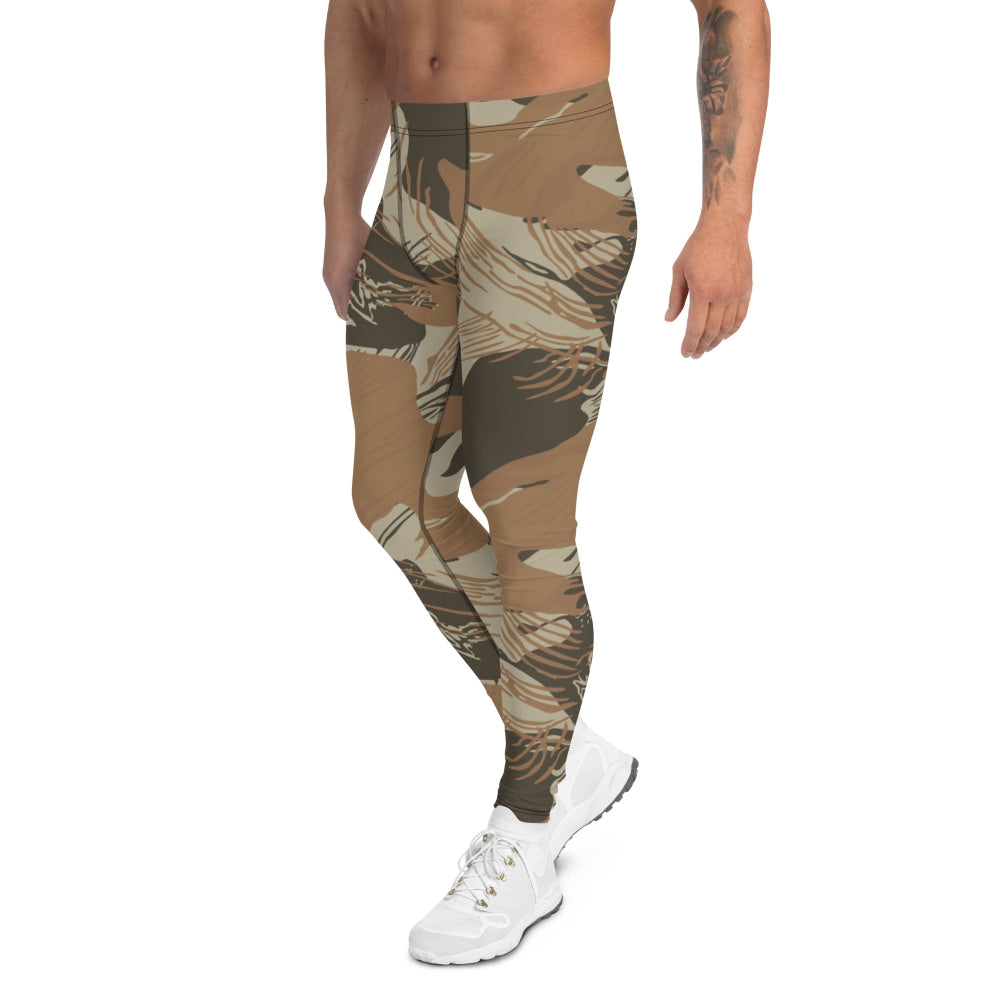 Rhodesian Brushstroke Brown CAMO Men’s Leggings - Mens