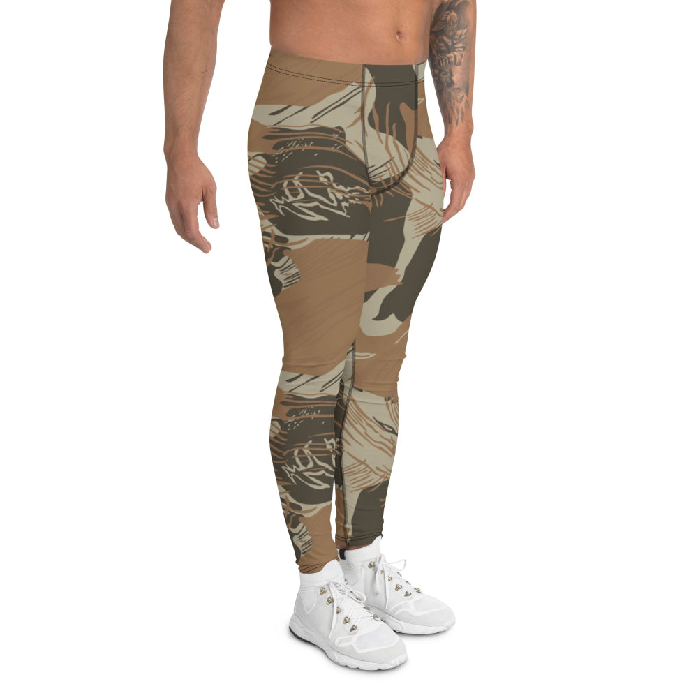 Rhodesian Brushstroke Brown CAMO Men’s Leggings - Mens