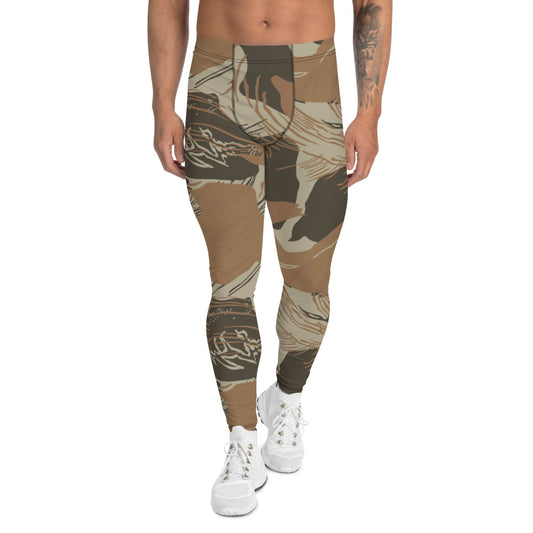 Rhodesian Brushstroke Brown CAMO Men’s Leggings - XS - Mens