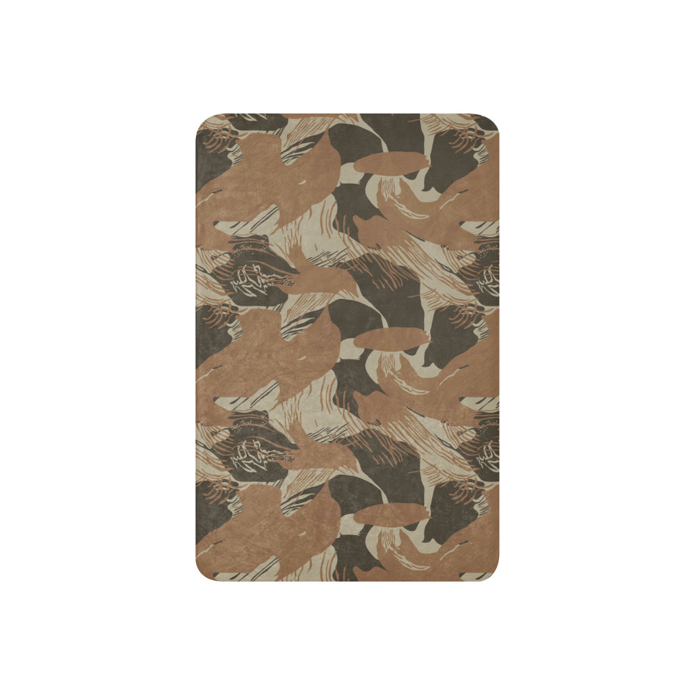 Rhodesian Brushstroke Brown CAMO Sherpa blanket