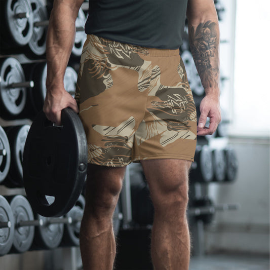 Rhodesian Brushstroke Brown CAMO Unisex Athletic Long Shorts - 2XS