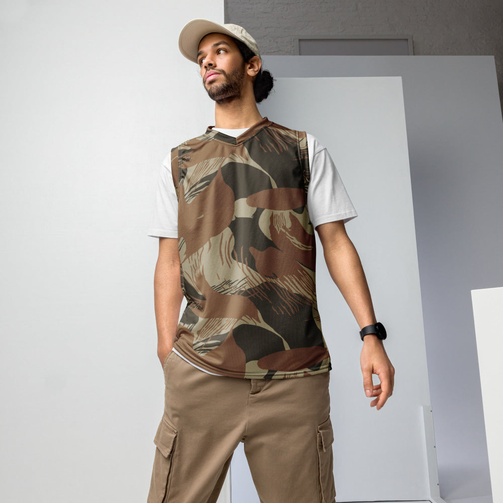 Rhodesian Brushstroke Brown CAMO unisex basketball jersey - 2XS