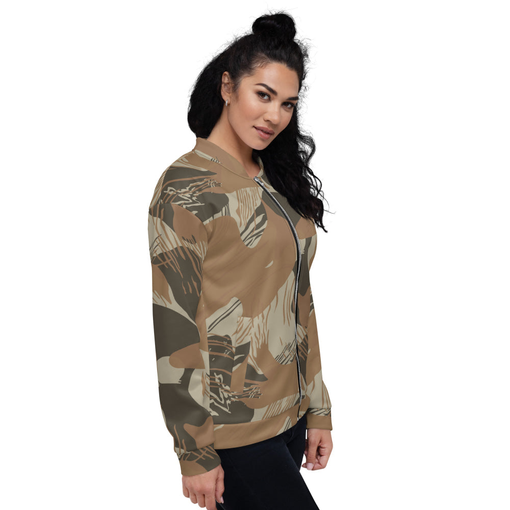 Rhodesian Brushstroke Brown CAMO Unisex Bomber Jacket