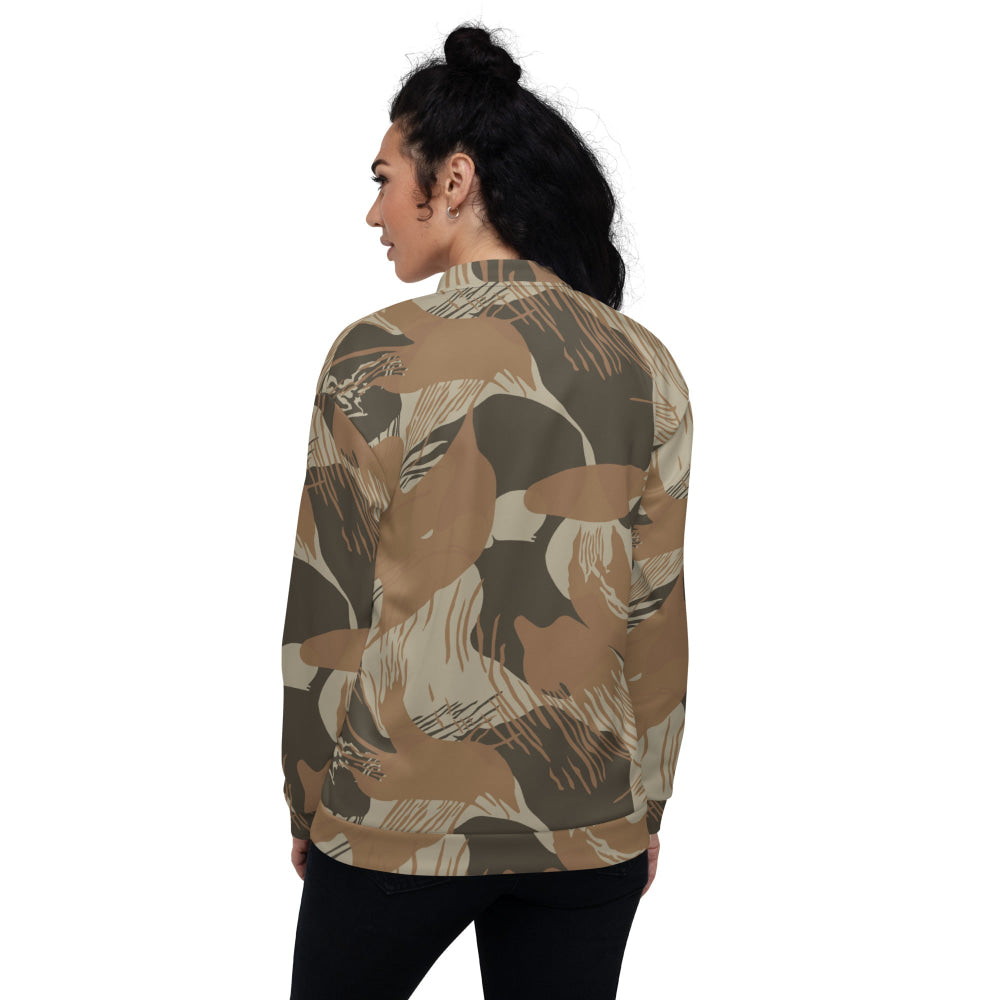 Rhodesian Brushstroke Brown CAMO Unisex Bomber Jacket