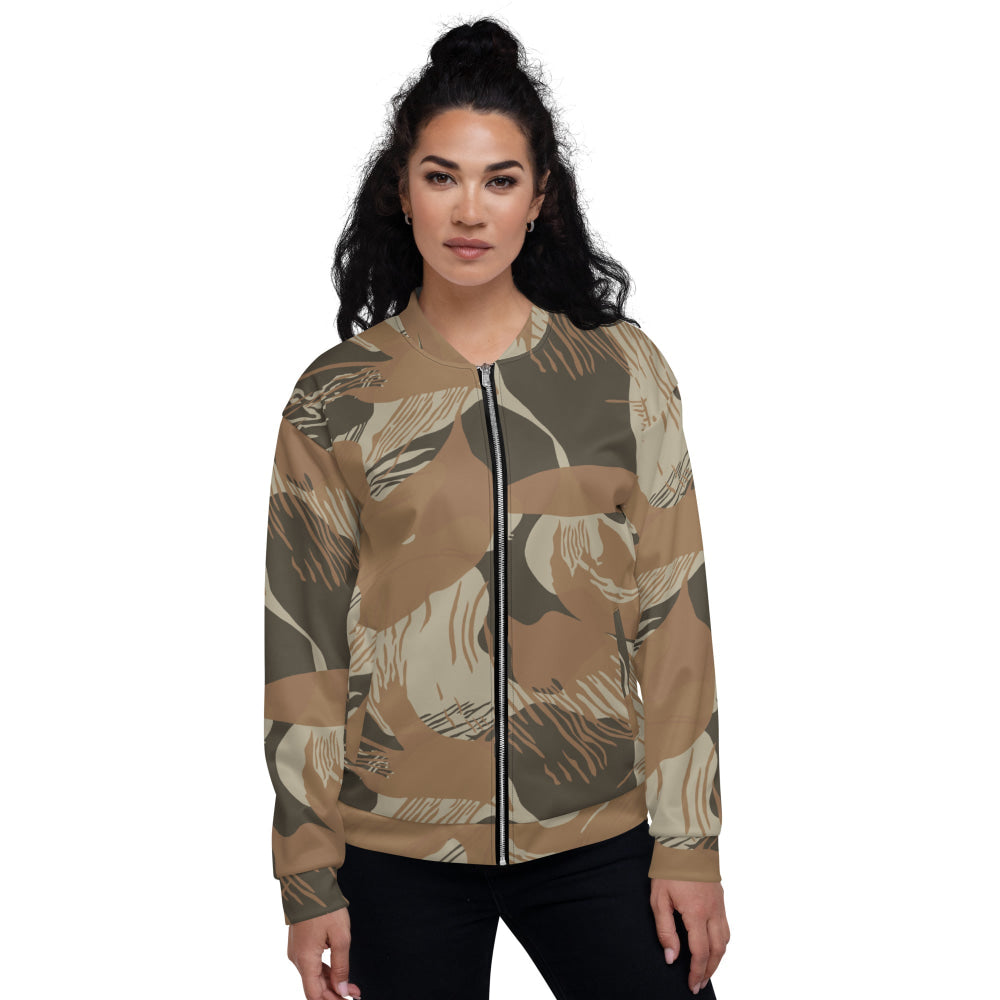 Rhodesian Brushstroke Brown CAMO Unisex Bomber Jacket