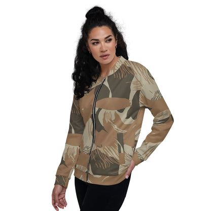 Rhodesian Brushstroke Brown CAMO Unisex Bomber Jacket