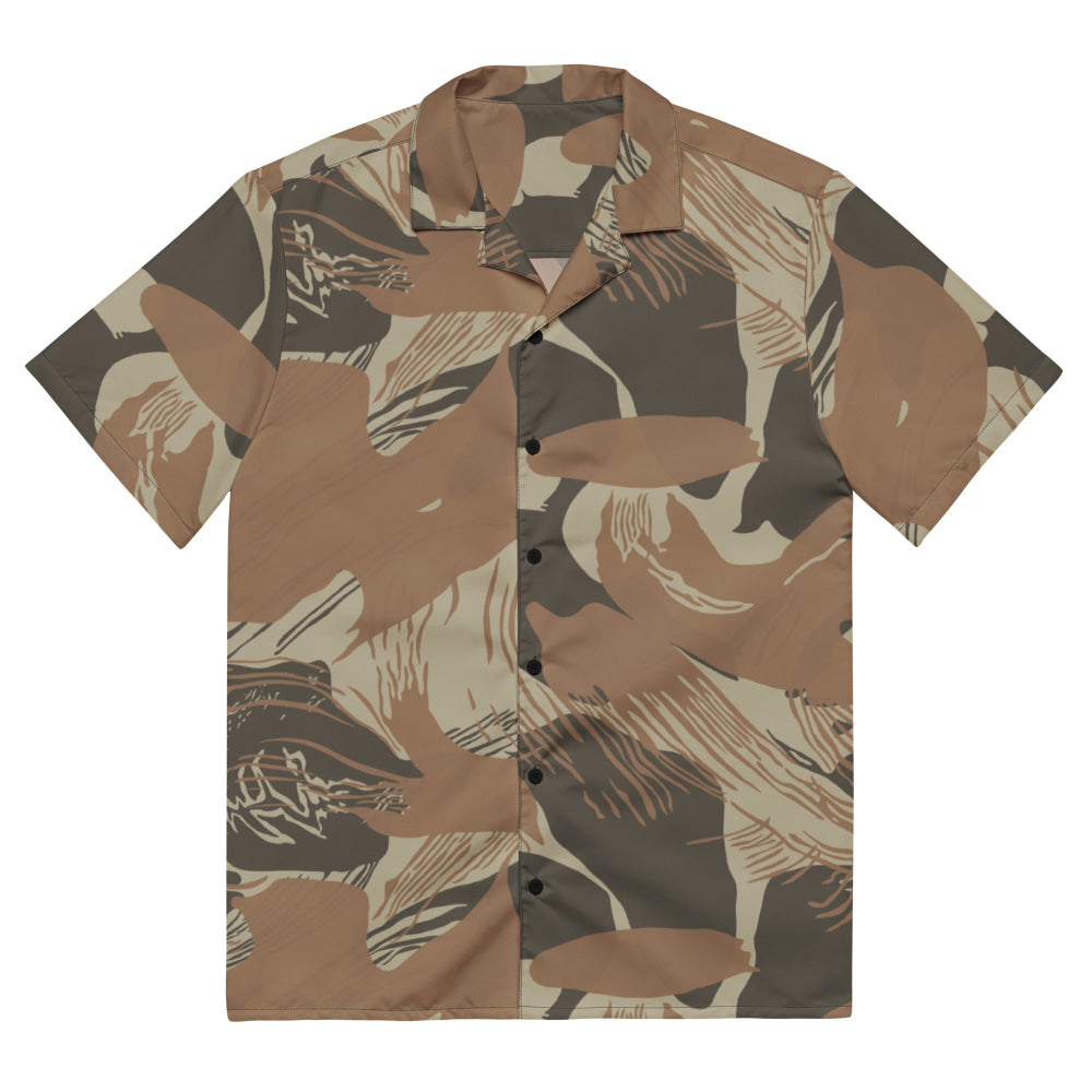 Rhodesian Brushstroke Brown CAMO Unisex button shirt - Button Shirt