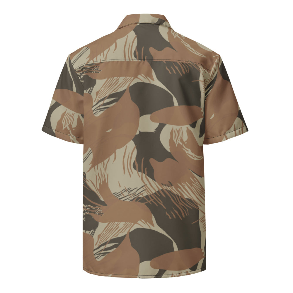 Rhodesian Brushstroke Brown CAMO Unisex button shirt - Button Shirt