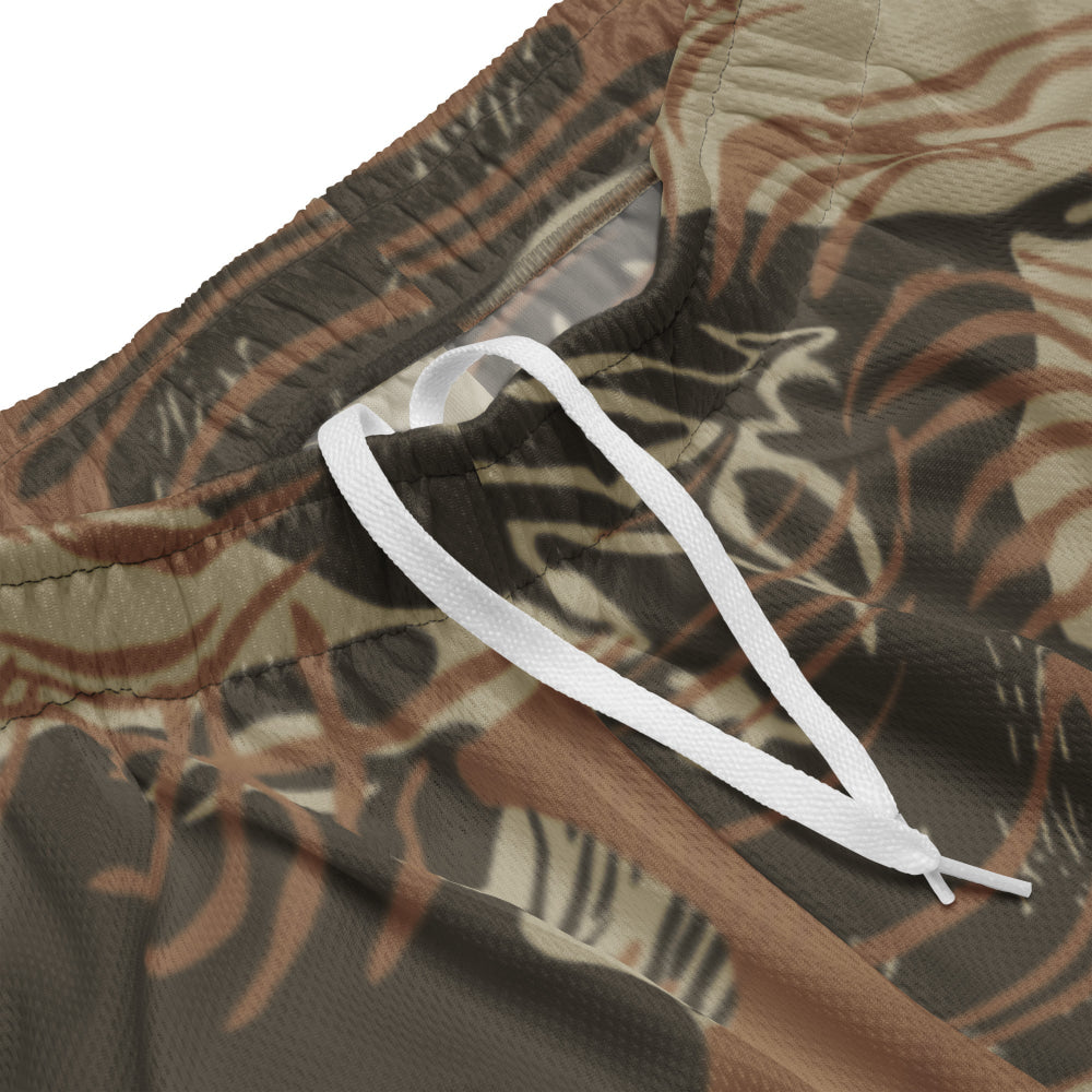 Rhodesian Brushstroke Brown CAMO Unisex mesh shorts - Mesh Shorts