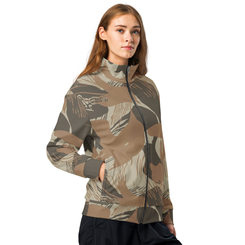 Rhodesian Brushstroke Brown CAMO Unisex track jacket - Track Jacket