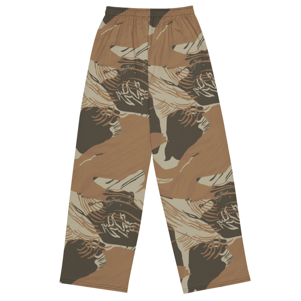 Rhodesian Brushstroke Brown CAMO unisex wide-leg pants