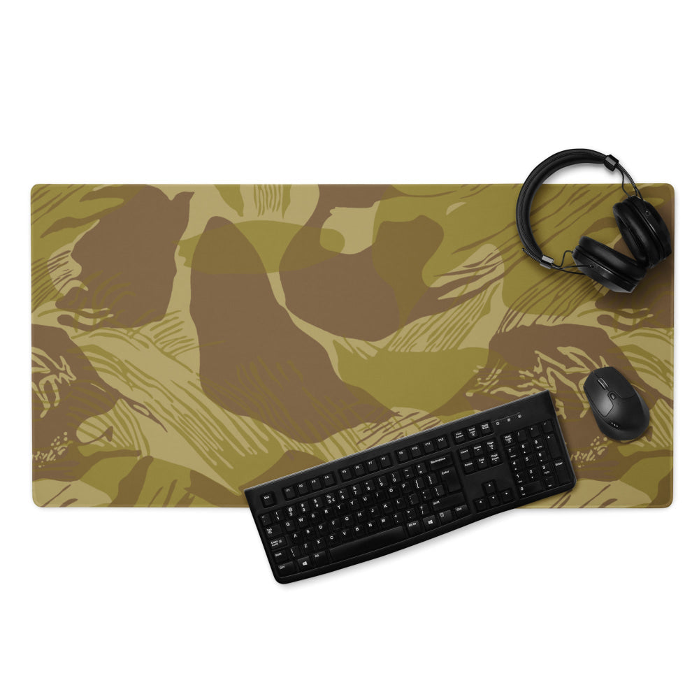 Rhodesian Brushstroke Dry Season CAMO Gaming mouse pad - 36″×18″ - Mouse Pad