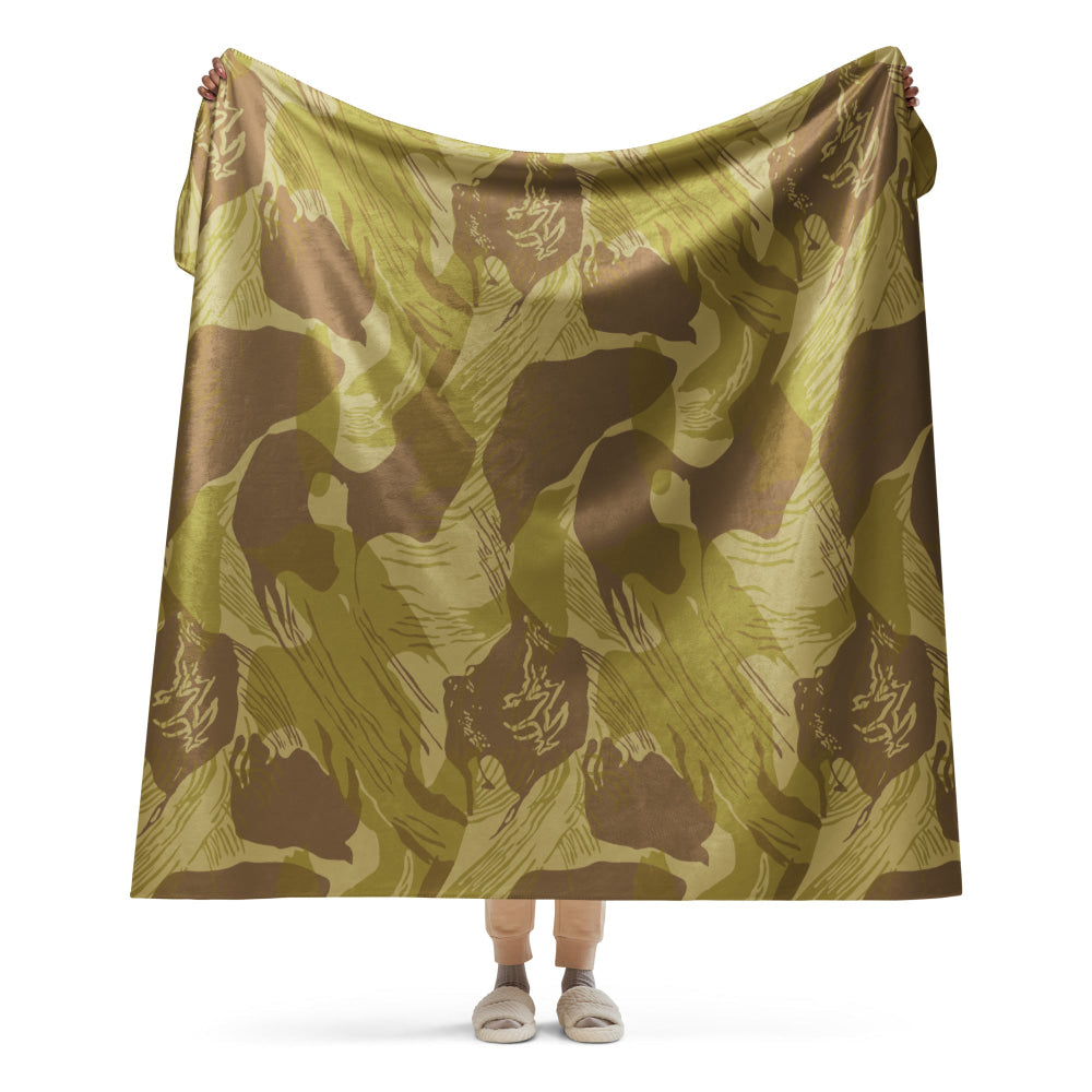 Rhodesian Brushstroke Dry Season CAMO Sherpa blanket - 60″×80″ - Blanket