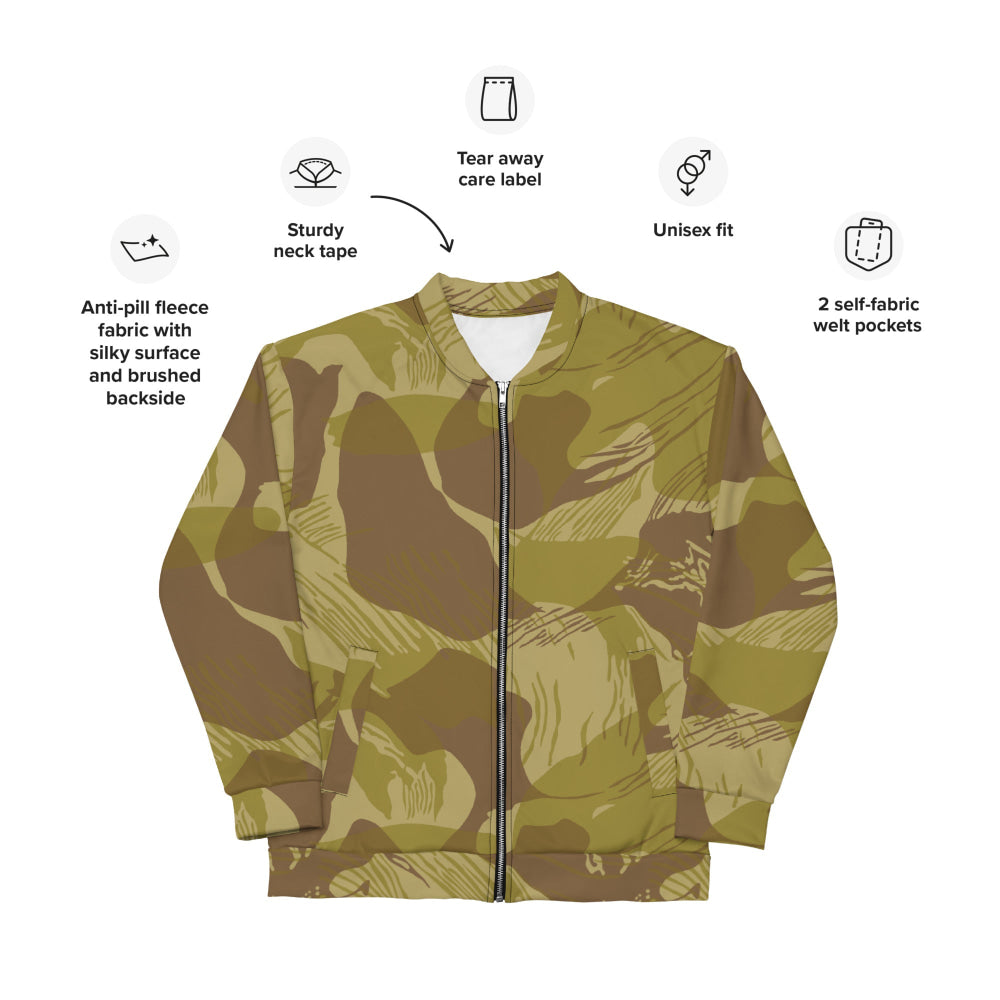 Rhodesian Brushstroke Dry Season CAMO Unisex Bomber Jacket