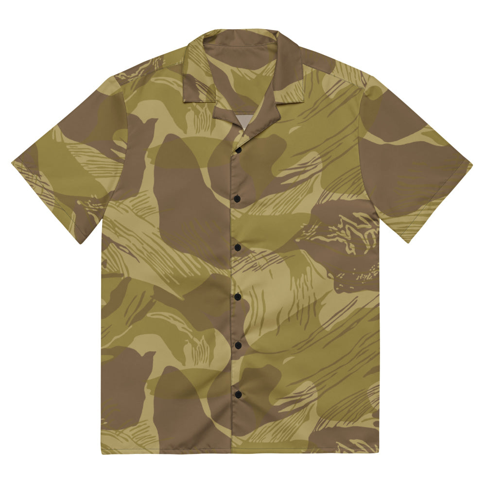 Rhodesian Brushstroke Dry Season CAMO Unisex button shirt - 2XS - Button Shirt