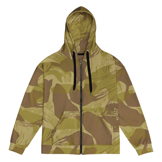 Rhodesian Brushstroke Dry Season CAMO Unisex zip hoodie - Zip Hoodie