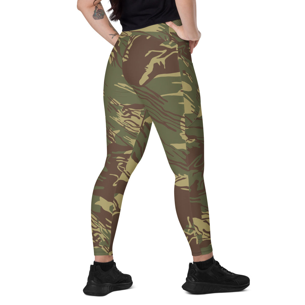 Rhodesian Brushstroke CAMO Leggings with pockets - 2XS - Womens With Pockets