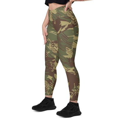 Rhodesian Brushstroke CAMO Leggings with pockets - Womens With Pockets