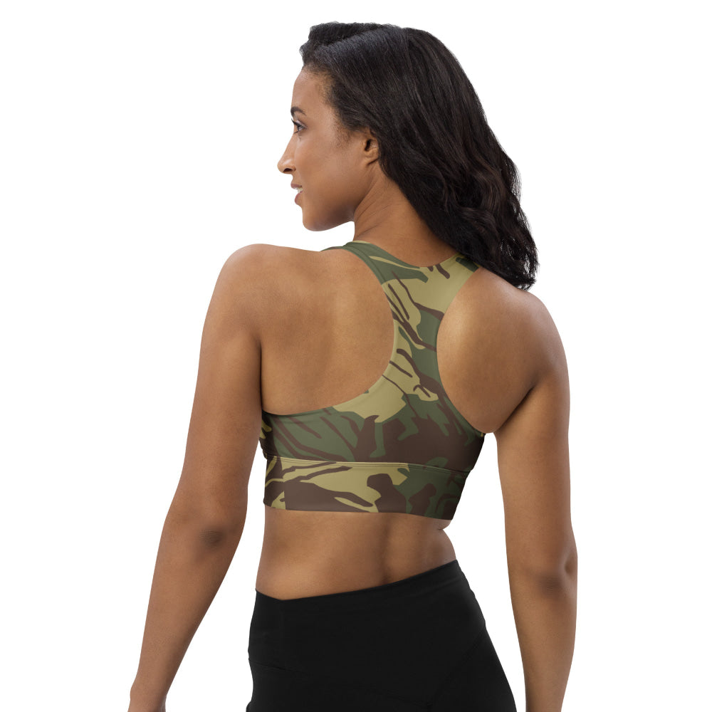 Rhodesian Brushstroke CAMO Longline sports bra - Womens Sports Bra