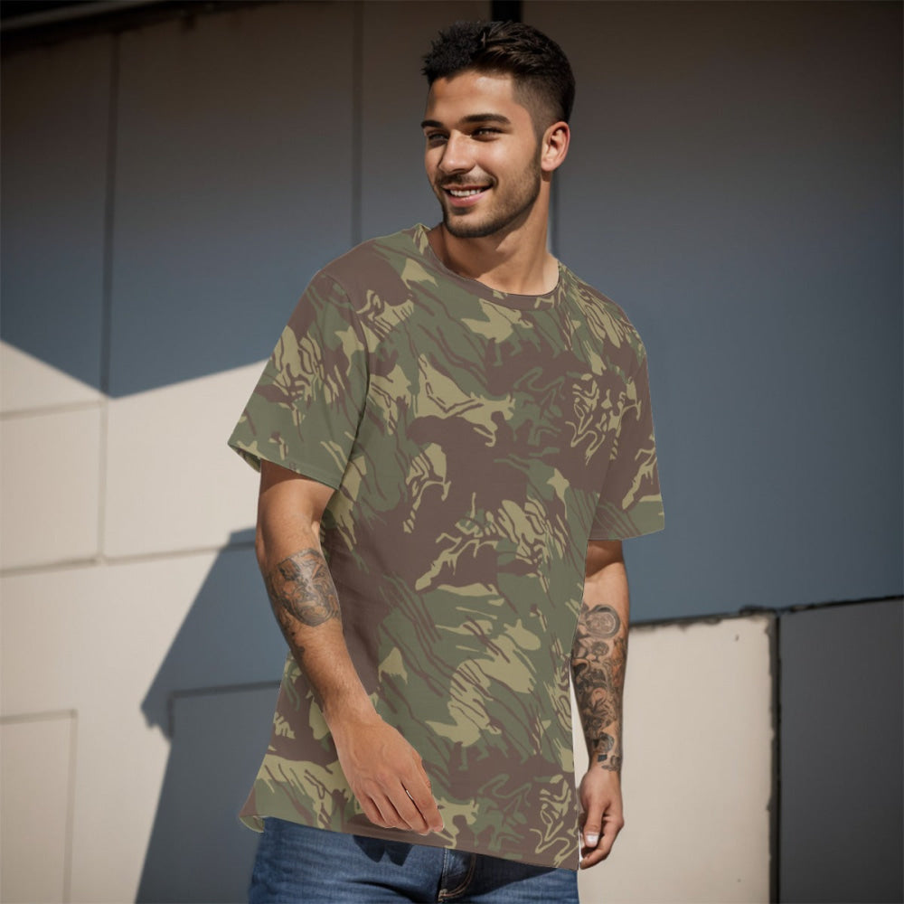 Rhodesian Brushstroke CAMO Men’s 100% Cotton T-Shirt - Mens