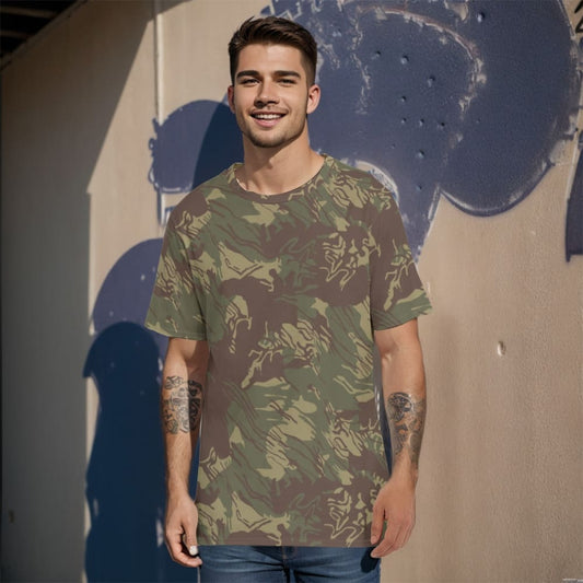 Rhodesian Brushstroke CAMO Men’s 100% Cotton T-Shirt - XS / White - Mens