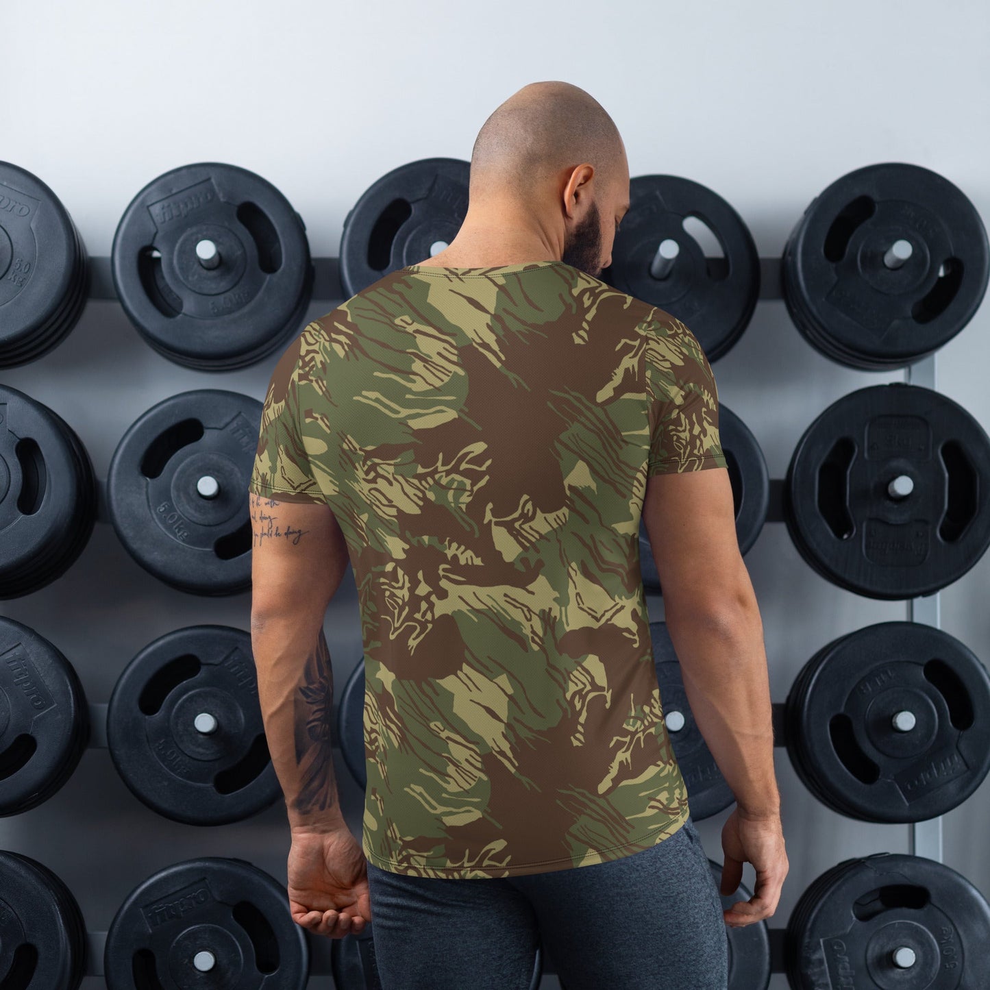 Rhodesian Brushstroke CAMO Mens Athletic T-shirt - T-Shirts