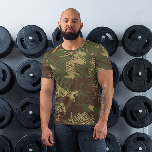 Camo Muscle T-Shirt Fitted Lightweight Snug Slim Fit Gym Workout