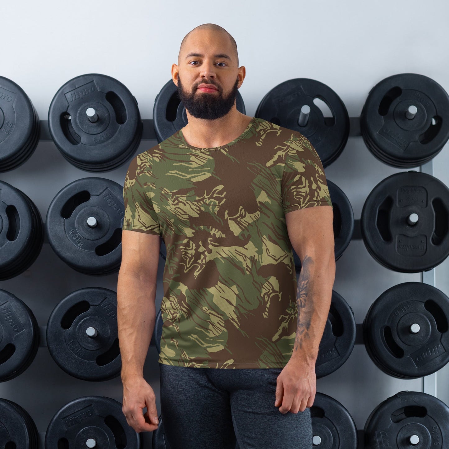 Rhodesian Brushstroke CAMO Mens Athletic T-shirt - XS - T-Shirts