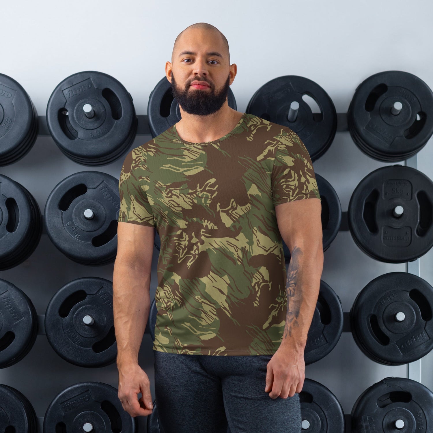 Rhodesian Brushstroke CAMO Mens Athletic T-Shirt - XS