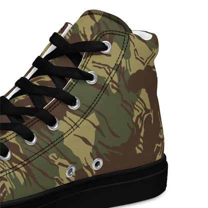 Rhodesian Brushstroke CAMO Mens high top canvas shoes - High Top Canvas Shoes