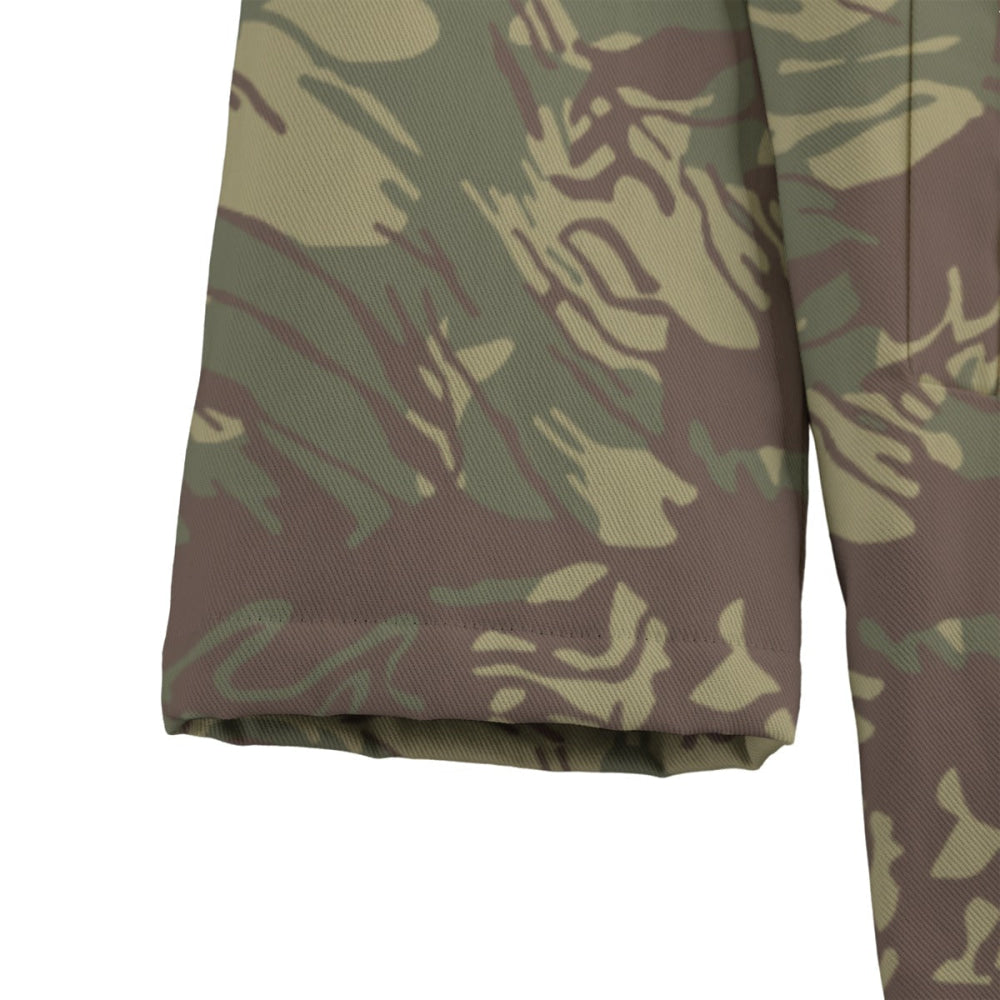 Rhodesian Brushstroke CAMO Men’s Canvas Horn Buckle Fleece Windbreaker - Mens