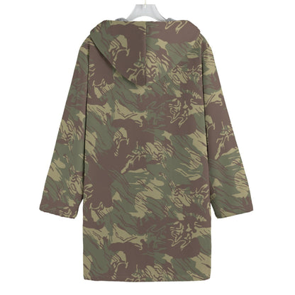 Rhodesian Brushstroke CAMO Men’s Canvas Horn Buckle Fleece Windbreaker - Mens