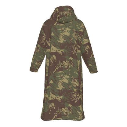 Rhodesian Brushstroke CAMO Men’s Sherpa Zip Up Long Coat - Mens