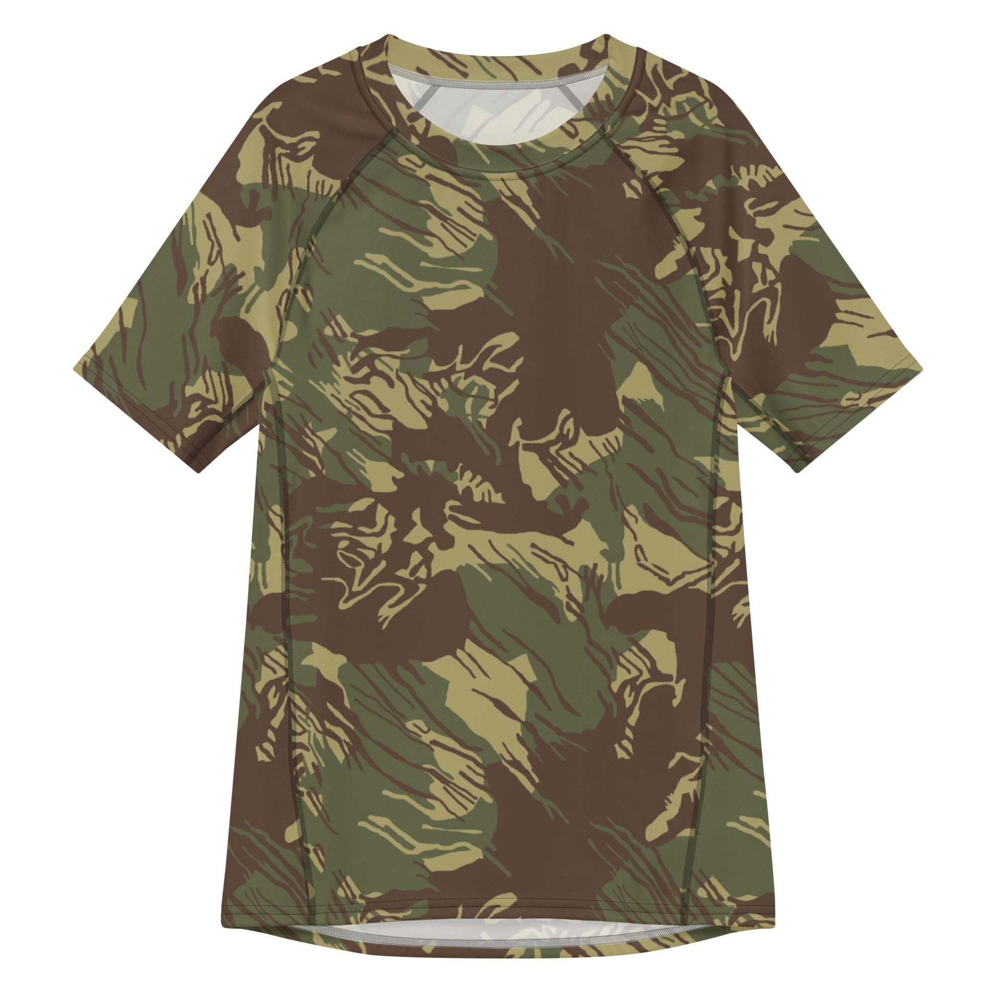 Rhodesian Brushstroke CAMO Mens Short-Sleeve Rash Guard - 2XS - Short-sleeve Guards