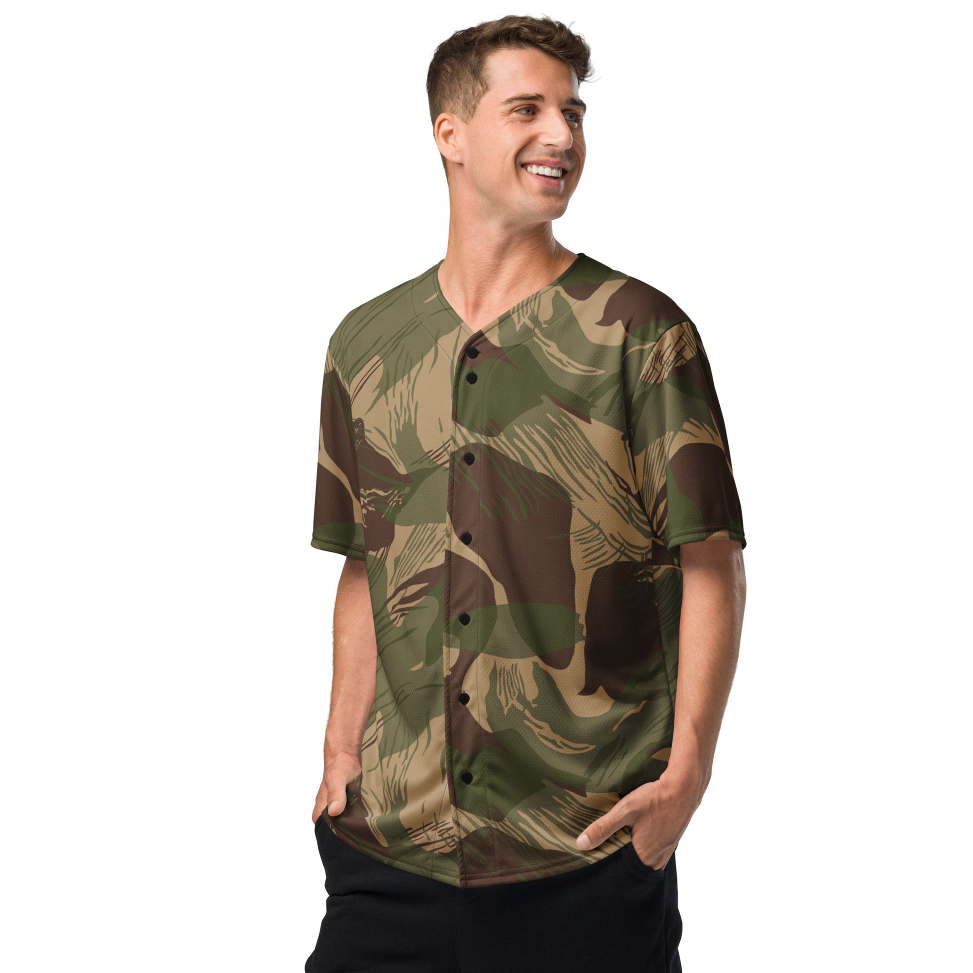 Rhodesian Brushstroke Multi-terrain CAMO baseball jersey - Baseball Jerseys