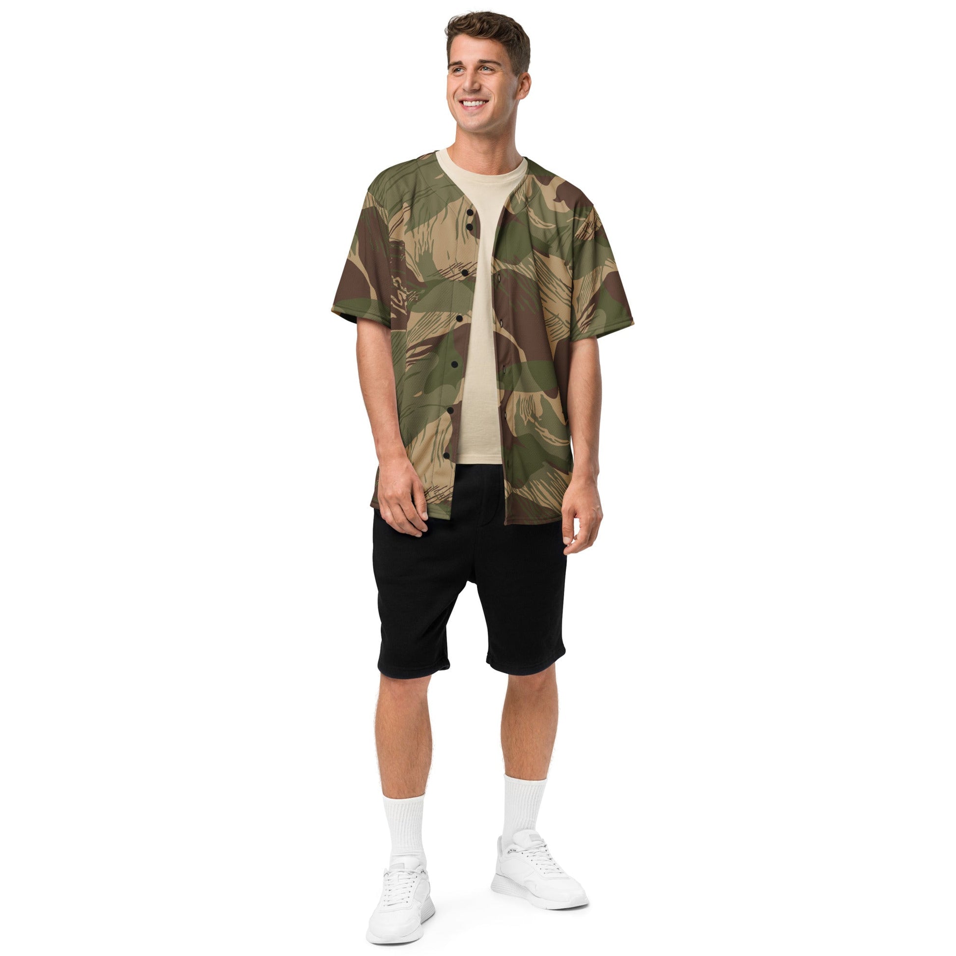Rhodesian Brushstroke Multi-terrain CAMO baseball jersey - Baseball Jerseys