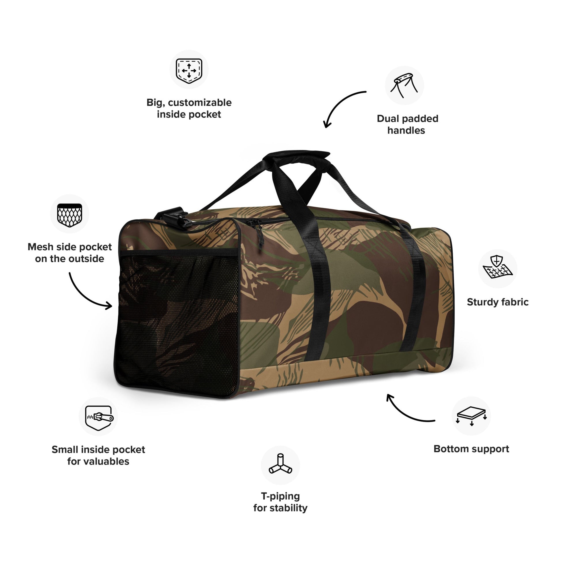 Rhodesian Brushstroke Multi-terrain CAMO Duffle bag - Bags
