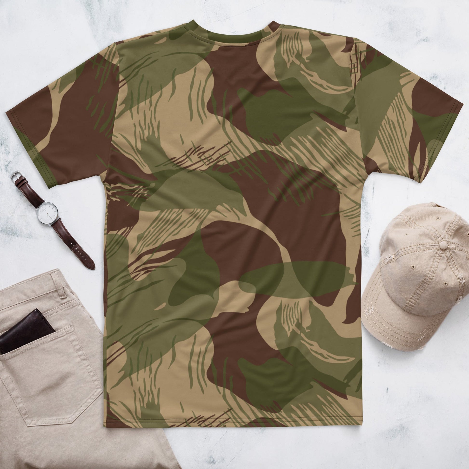 Rhodesian Brushstroke Multi-terrain CAMO Mens T-shirt - T-Shirts