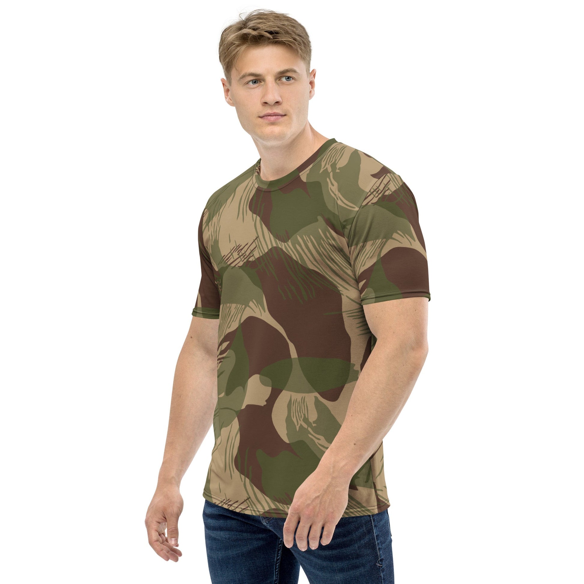 Rhodesian Brushstroke Multi-terrain CAMO Mens T-shirt - T-Shirts