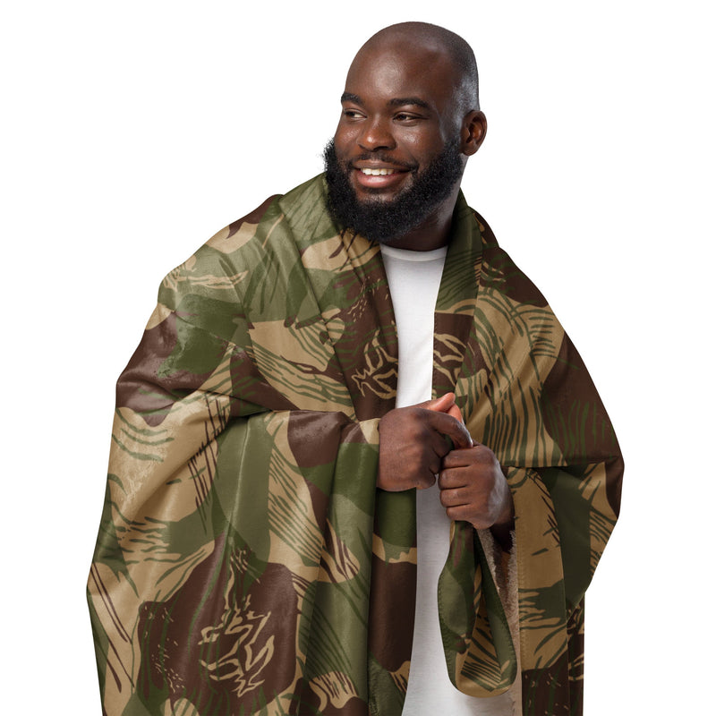 Brushstroke Multi-Terrain Rhodesian CAMO Sherpa Blanket