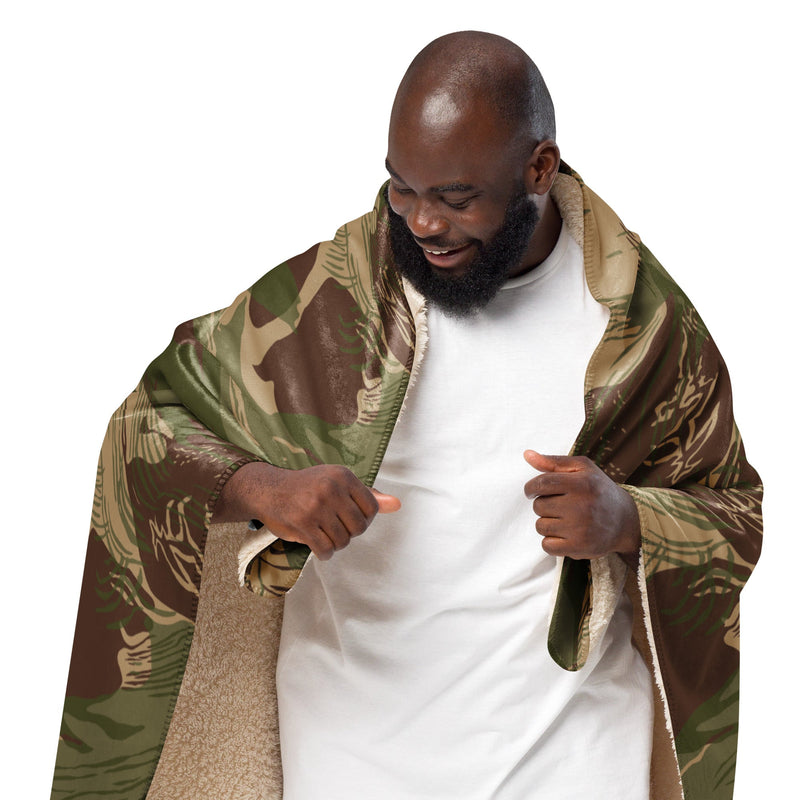 Brushstroke Multi-Terrain Rhodesian CAMO Sherpa Blanket