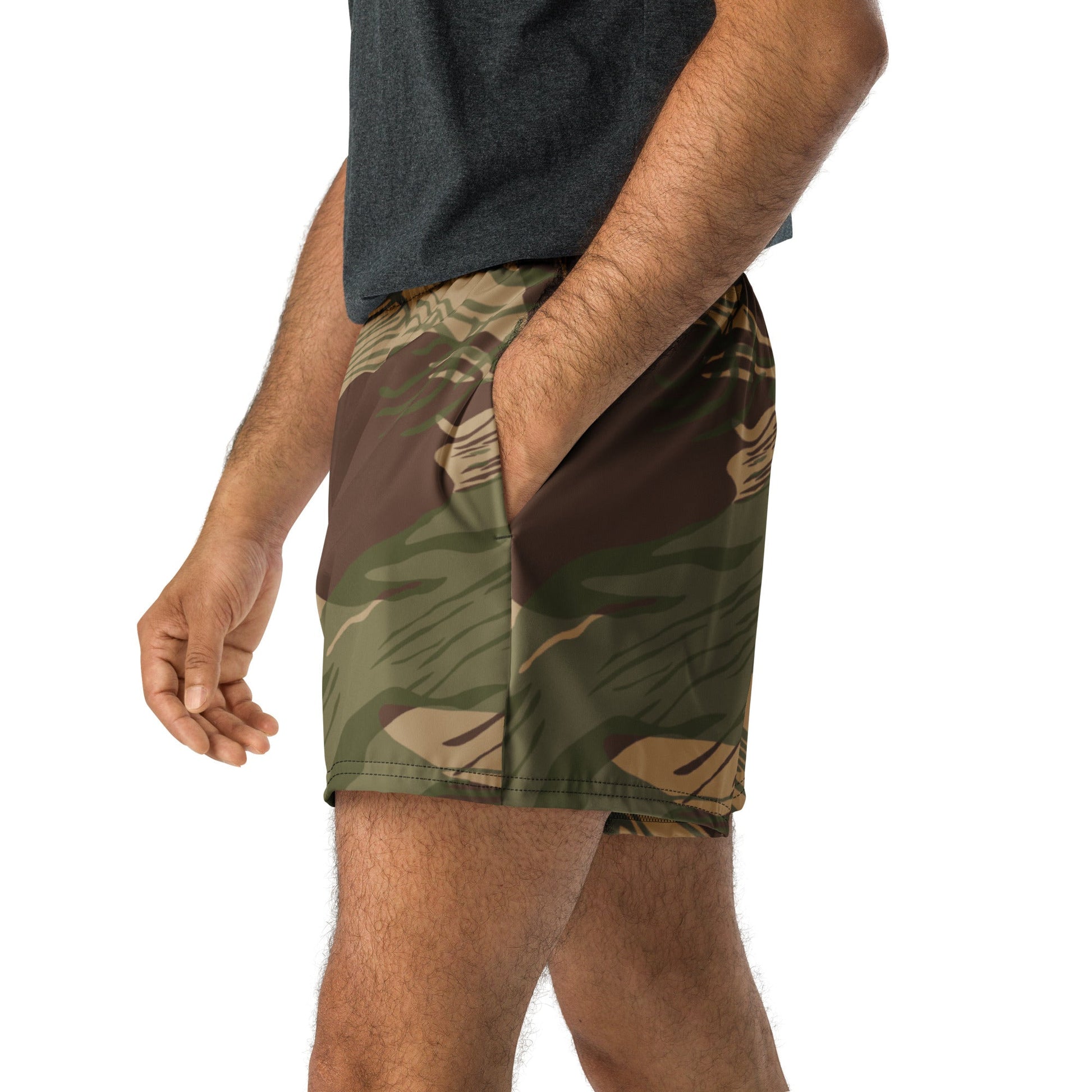 Rhodesian Brushstroke Multi-terrain CAMO Unisex Athletic Shorts - XS
