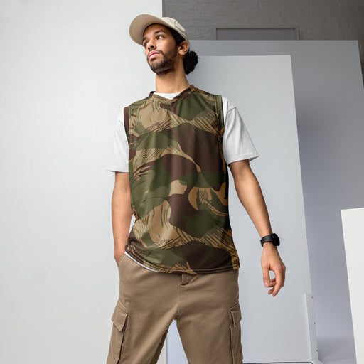 Brushstroke Multi-Terrain Rhodesian CAMO Unisex Basketball Jersey - 2XS