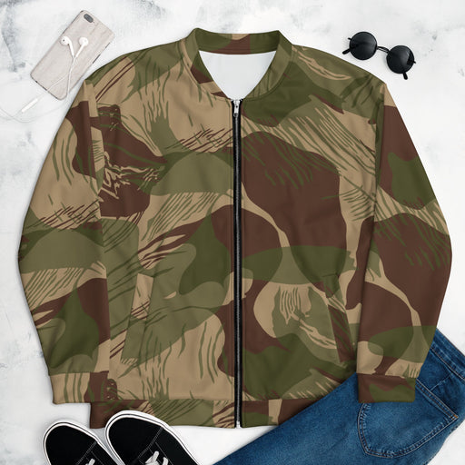 Brushstroke Multi-Terrain Rhodesian CAMO Unisex Bomber Jacket - XS