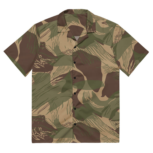 Rhodesian Brushstroke Multi-terrain CAMO Unisex button shirt - 2XS - Button Shirts