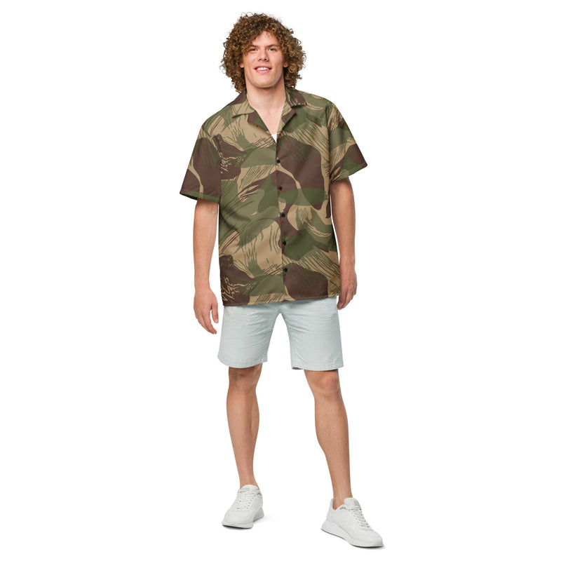 Brushstroke Multi-Terrain Rhodesian CAMO Unisex Short-Sleeve Button Shirt - Button-Up