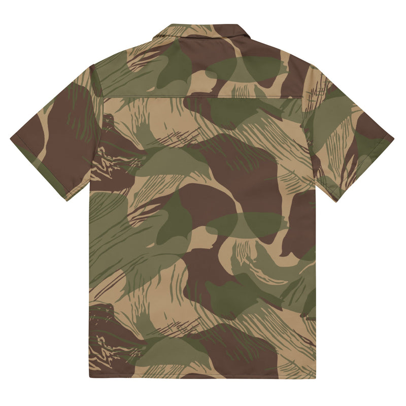 Brushstroke Multi-Terrain Rhodesian CAMO Unisex Short-Sleeve Button Shirt - Button-Up