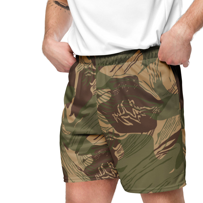 Brushstroke Multi-Terrain Rhodesian CAMO Unisex Mesh Shorts